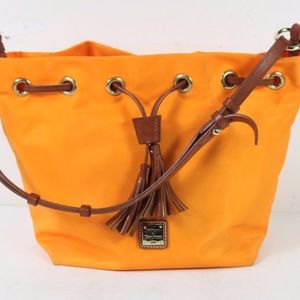 DooneyBourke Nylon Tassel Pull Bucket Shoulder Bag